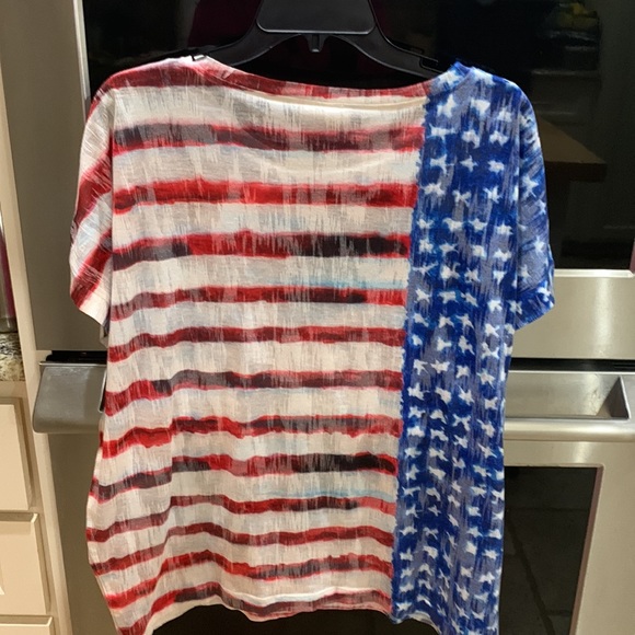 Patchington size XLarge lightweight and soft polyester/rayon USA flag colors - Picture 7 of 11